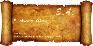 Swoboda Alex névjegykártya